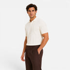 Felorro | Men’s Knitted Polo Shirt Lightweight Breathable Slim Fit Summer