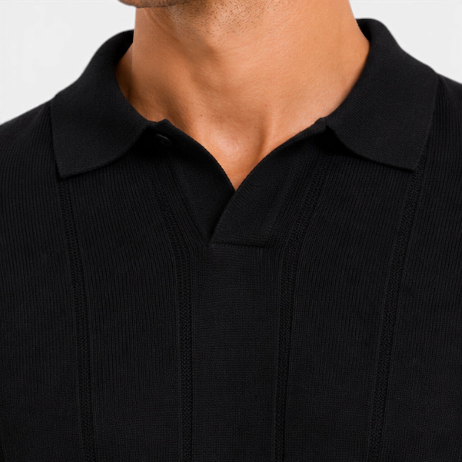 Felorro | Men’s Knitted Polo Shirt Lightweight Breathable Slim Fit Summer