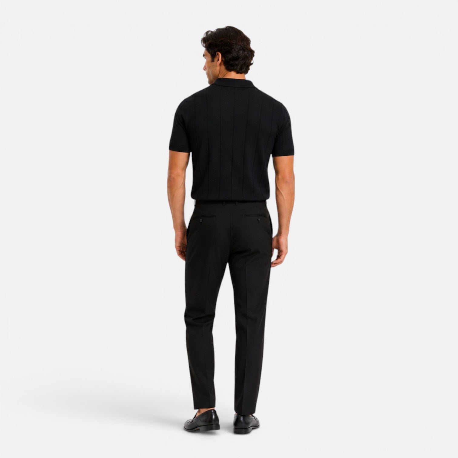Felorro | Men’s Knitted Polo Shirt Lightweight Breathable Slim Fit Summer