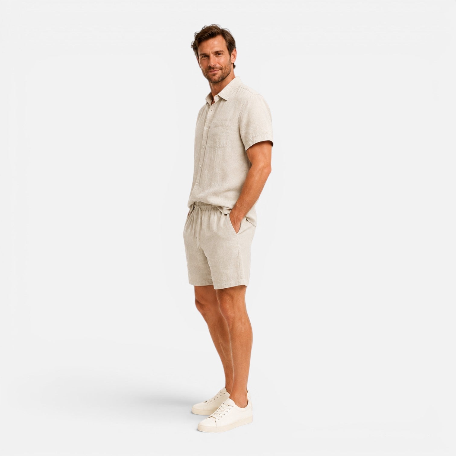 Felorro | Men’s Summer Set Shirt and Shorts Lightweight Breathable