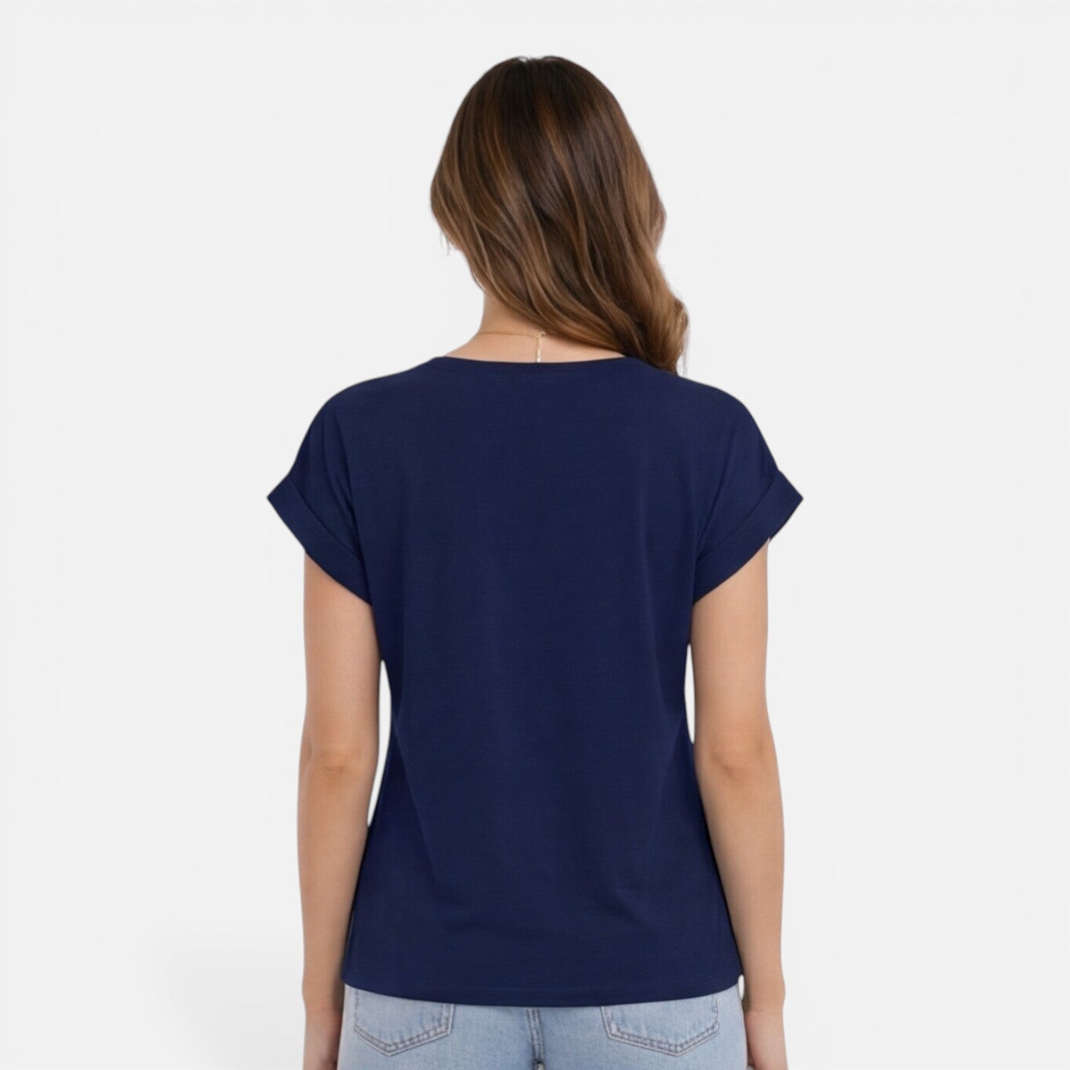 Felorro | Women’s V-Neck Twist Front T-Shirt Soft Casual Summer Top