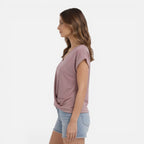 Felorro | Women’s V-Neck Twist Front T-Shirt Soft Casual Summer Top