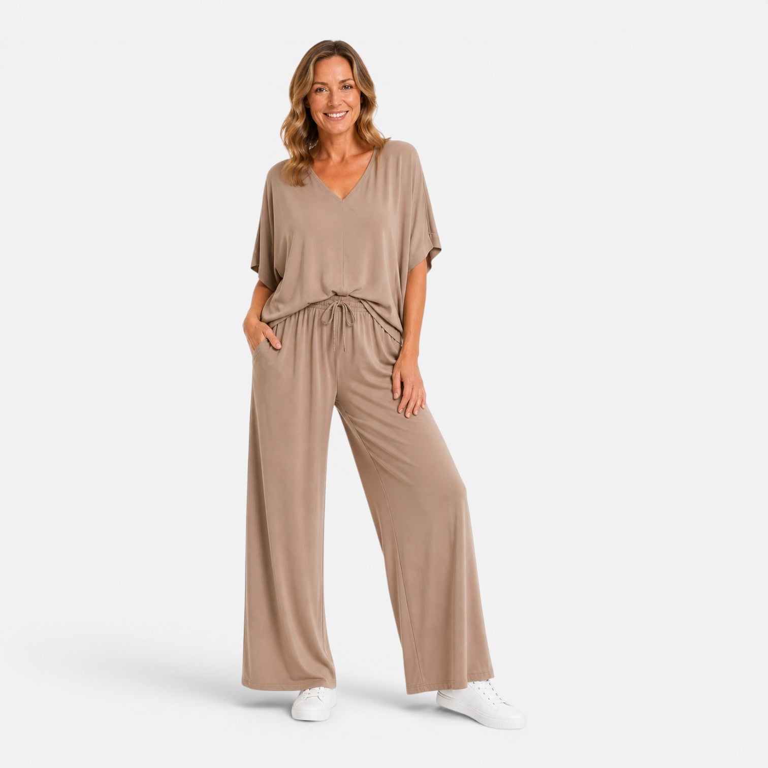 Felorro | Women’s Comfortable Lounge Set Wide Leg Pants Outfit