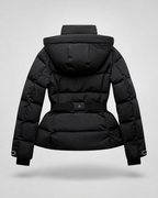 Women's Hooded Belted Puffer Jacket