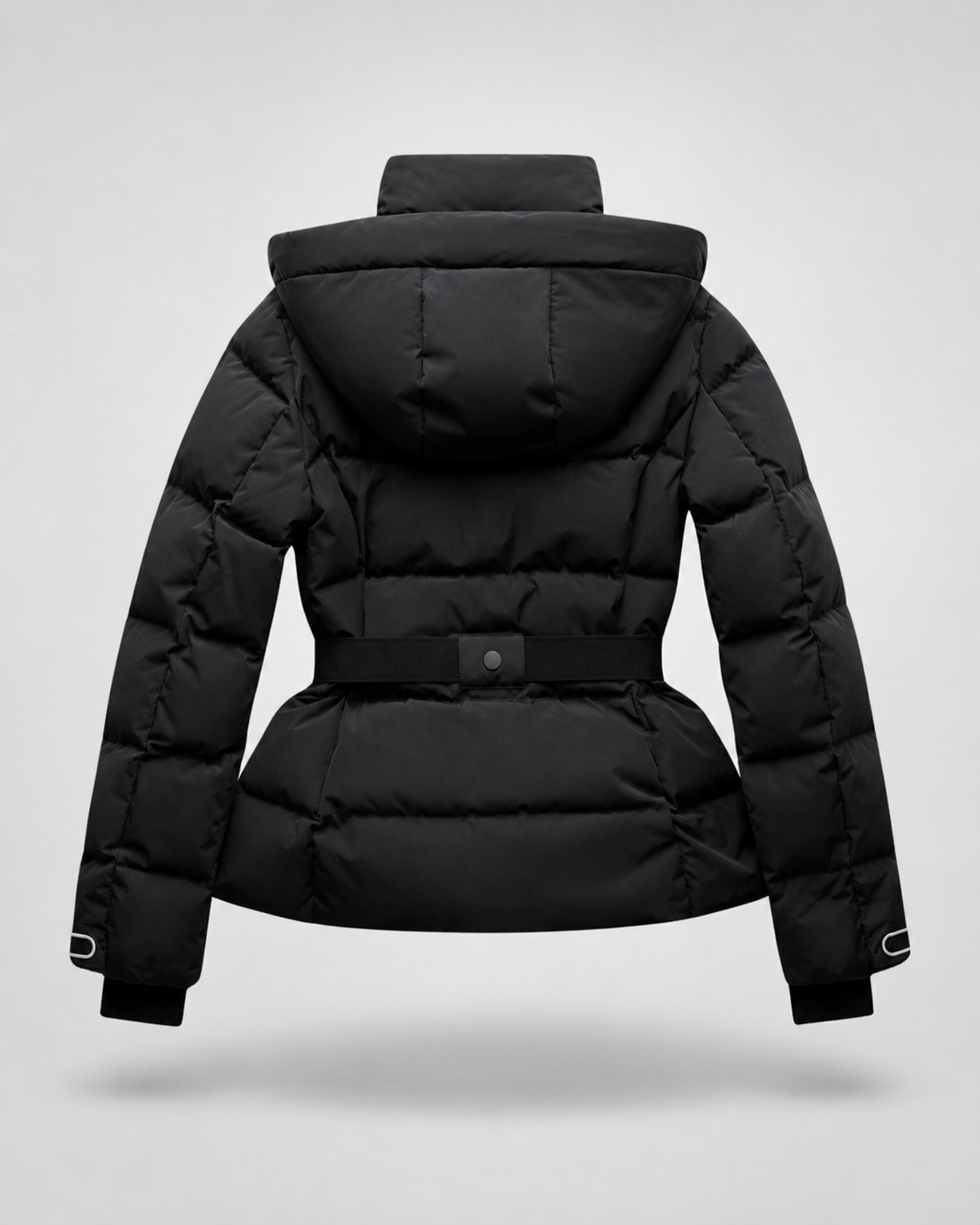 Women's Hooded Belted Puffer Jacket
