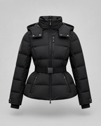 Women's Hooded Belted Puffer Jacket