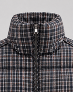 Women's Checked Puffer Coat Funnel Neck Padded Winter