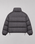 Women's Checked Puffer Coat Funnel Neck Padded Winter