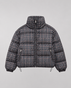 Women's Checked Puffer Coat Funnel Neck Padded Winter