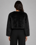 Women's Cropped Faux Fur Jacket