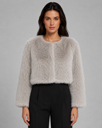 Women's Cropped Faux Fur Jacket
