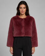 Women's Cropped Faux Fur Jacket