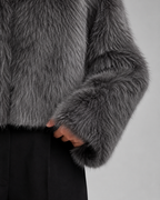 Women's Cropped Faux Fur Jacket