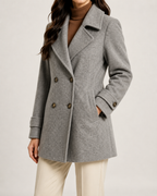 Women's Double-Breasted Short Tailored Winter Coat