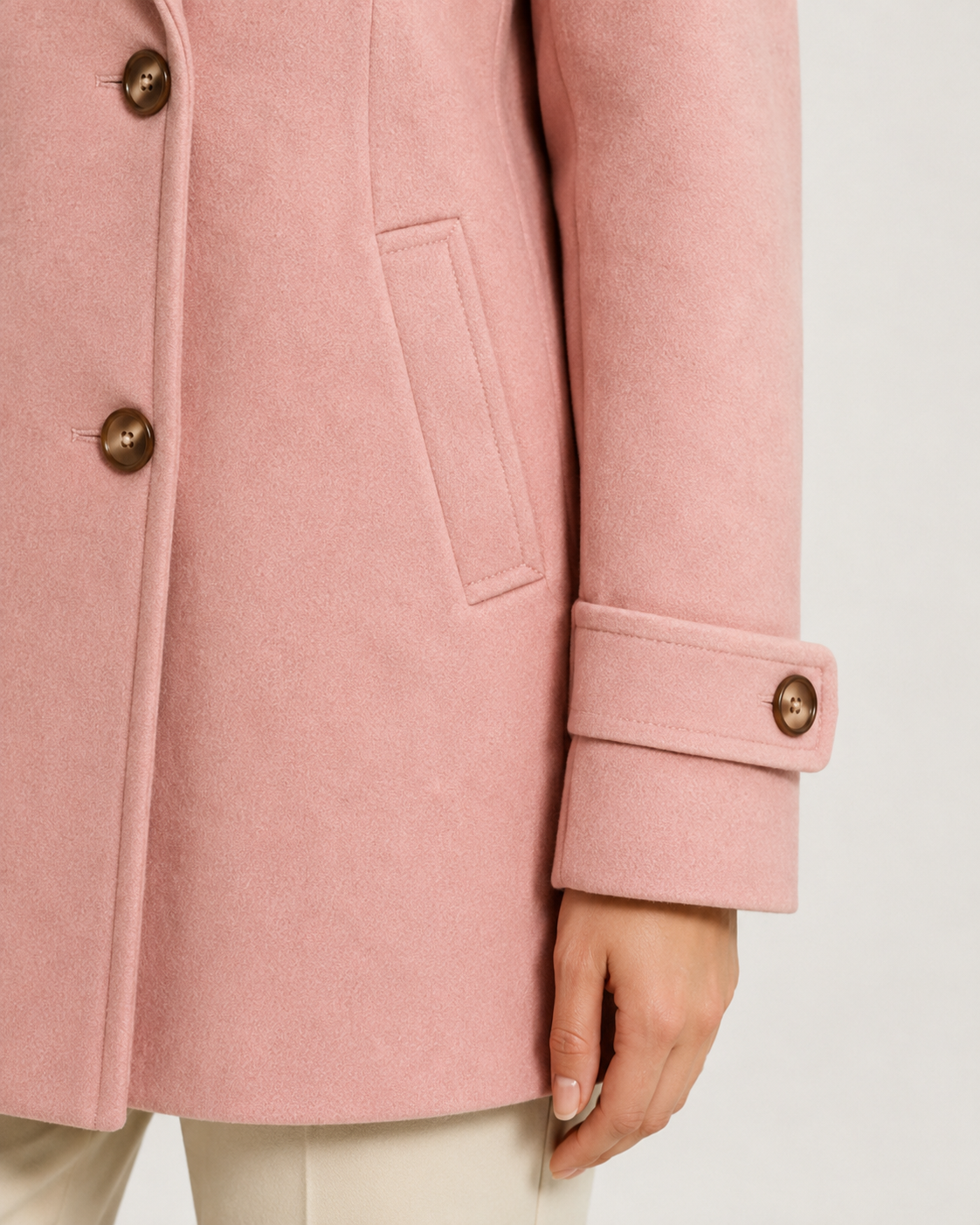 Women's Double-Breasted Short Tailored Winter Coat