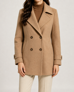 Women's Double-Breasted Short Tailored Winter Coat