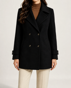Women's Double-Breasted Short Tailored Winter Coat