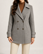Women's Double-Breasted Short Tailored Winter Coat