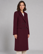 Women's Double-Breasted Tailored Long Winter Coat