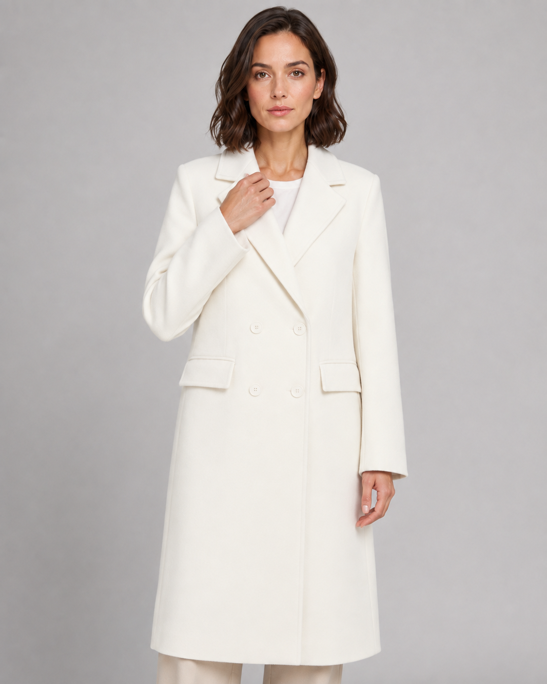Women's Double-Breasted Tailored Long Winter Coat