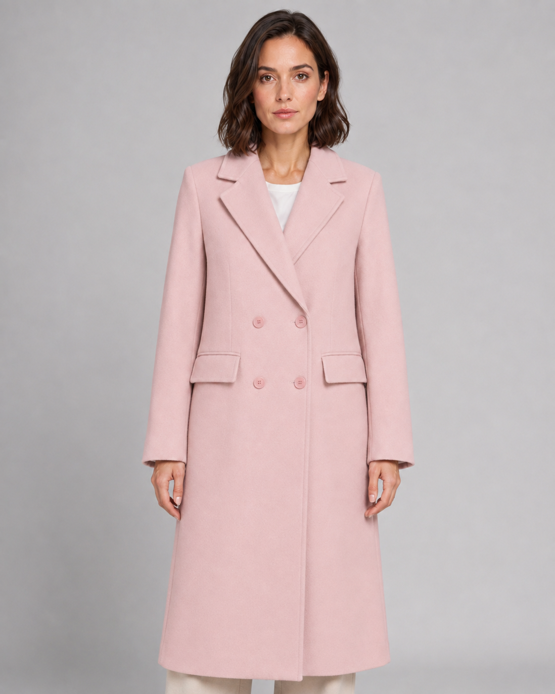 Women's Double-Breasted Tailored Long Winter Coat