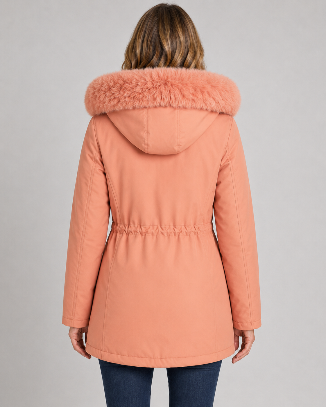 Women's Fleece-Lined Faux-Fur Hooded Parka