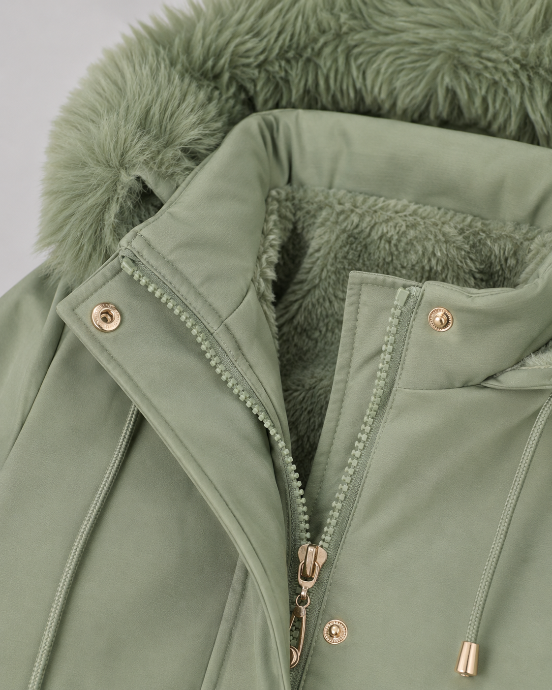 Women's Fleece-Lined Faux-Fur Hooded Parka