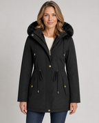 Women's Fleece-Lined Faux-Fur Hooded Parka