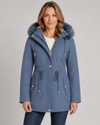 Women's Fleece-Lined Faux-Fur Hooded Parka