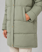 Women's Hooded Longline Padded Puffer Coat Mid-Length