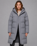 Women's Longline Hooded Padded Winter Parka