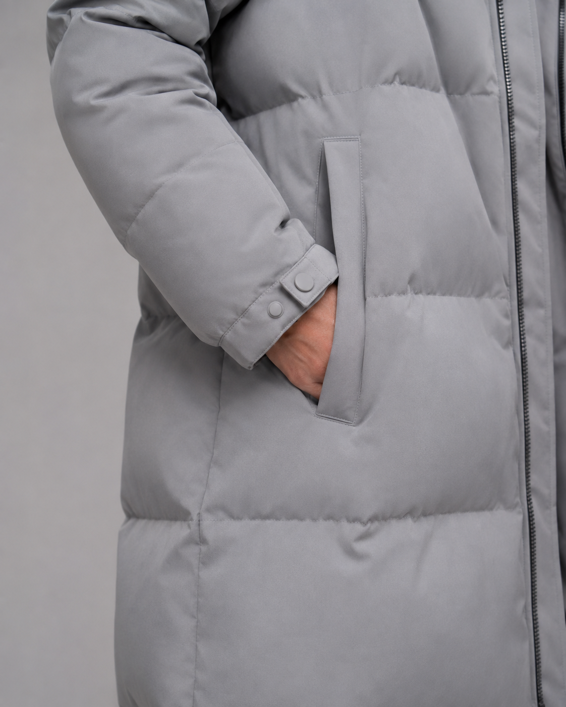 Women's Longline Hooded Padded Winter Parka