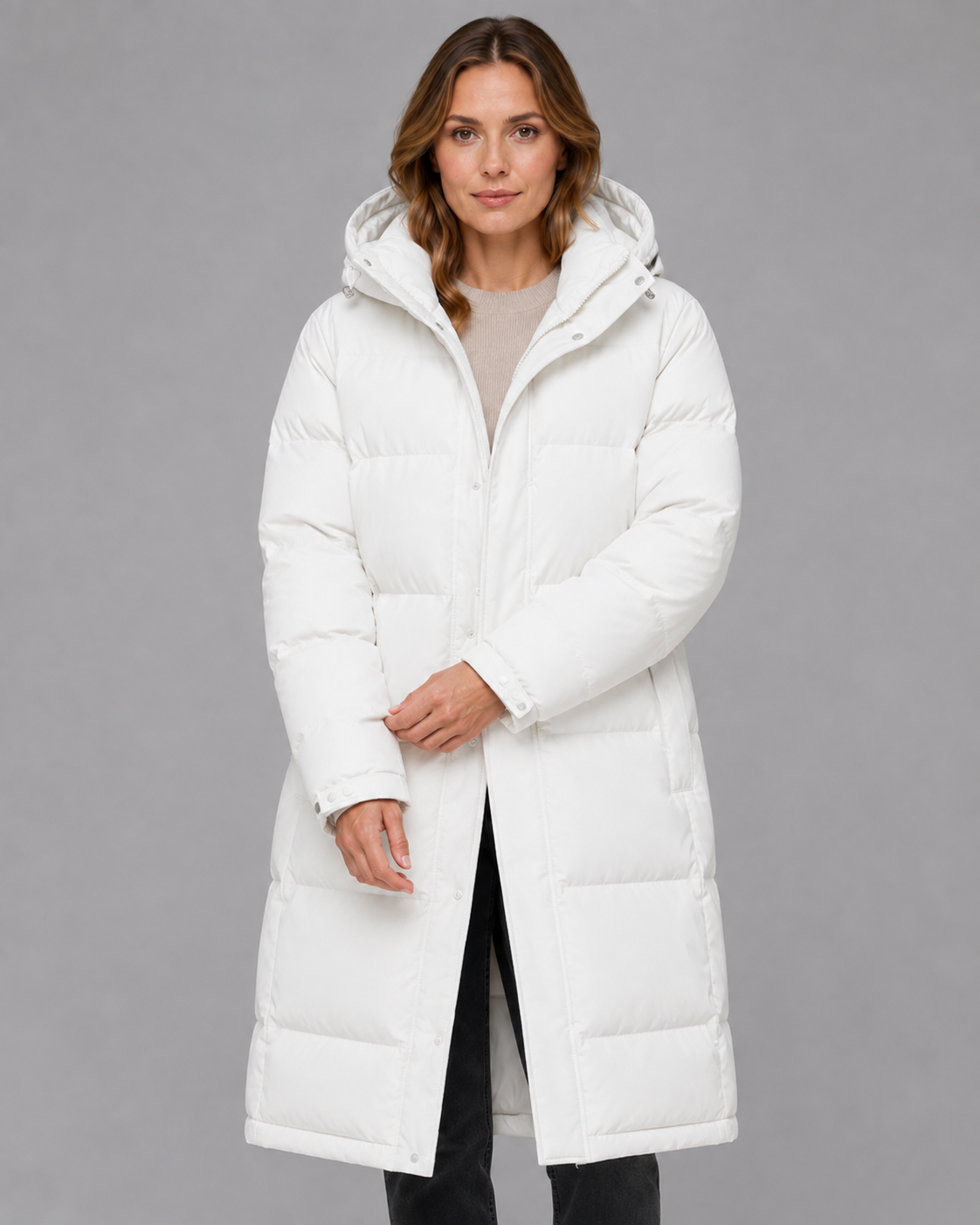 Women's Longline Hooded Padded Winter Parka