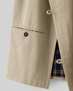 Women's Barn Jacket – Contrast Collar Plaid Lining Relaxed Fit