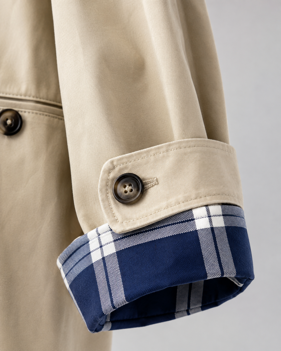 Women's Barn Jacket – Contrast Collar Plaid Lining Relaxed Fit