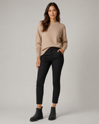 Women's Chelsea Boots - Suede-Look Chunky Lug Sole