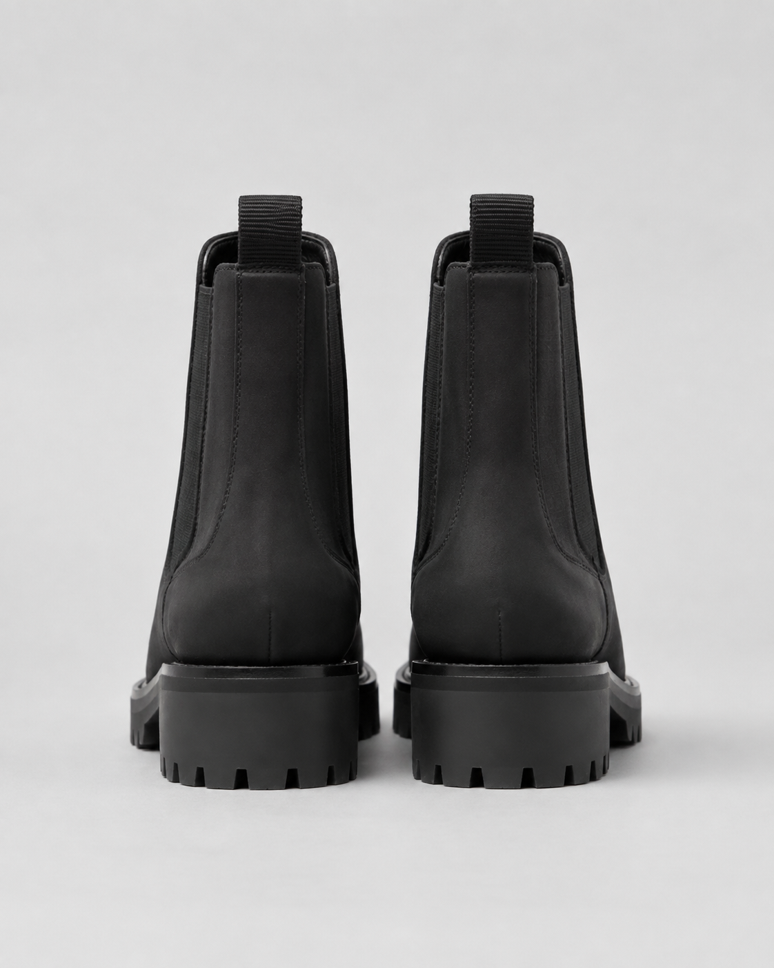 Women's Chelsea Boots - Suede-Look Chunky Lug Sole