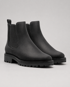 Women's Chelsea Boots - Suede-Look Chunky Lug Sole