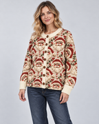 Women's Christmas Cardigan - Santa Button Front Knit