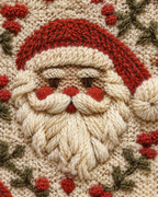 Women's Christmas Cardigan - Santa Button Front Knit