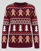 Women's Fair Isle Christmas Jumper - Gingerbread Crew Neck
