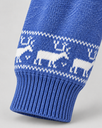 Women's Fair Isle Christmas Jumper - Mock Neck Reindeer Hem