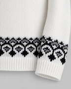 Women's Fair Isle Jumper - Crew Neck Geometric Knit