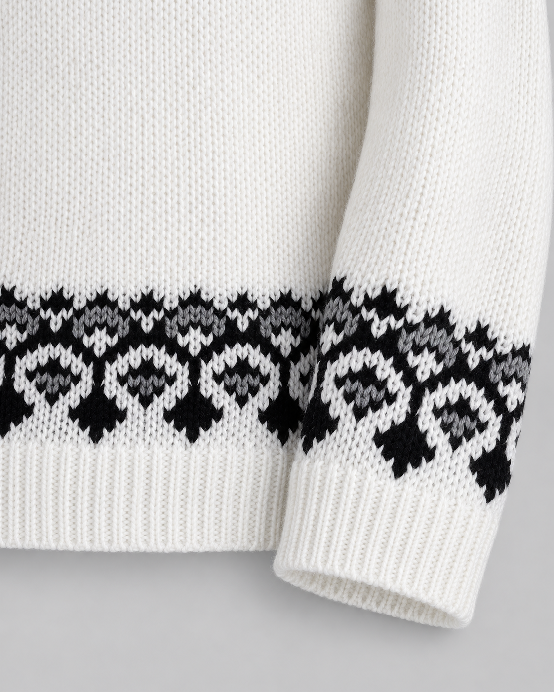 Women's Fair Isle Jumper - Crew Neck Geometric Knit