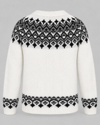 Women's Fair Isle Jumper - Crew Neck Geometric Knit