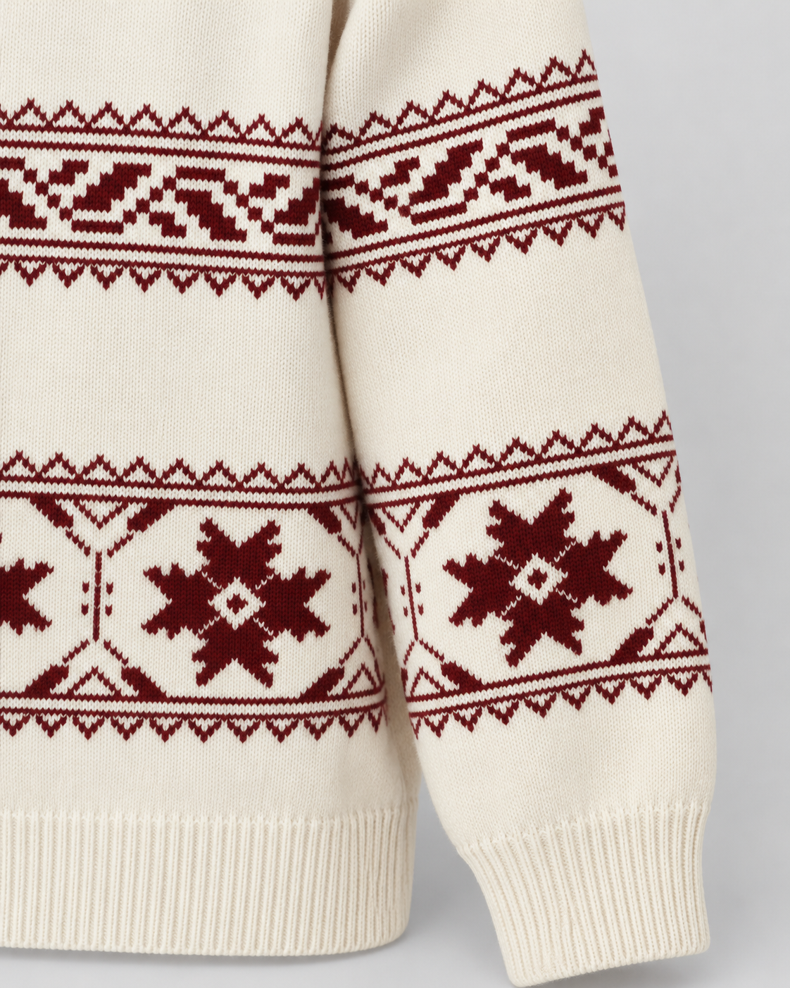 Women's Fair Isle Jumper - Crew Neck Snowflake Relaxed Fit