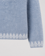 Women's Fair Isle Knit Sweater - Crew Neck Relaxed Fit