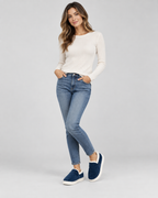 Women's Fleece-Lined Ribbed Slippers – Closed Toe Thick Sole