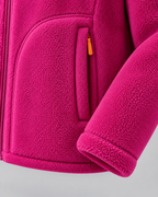 Women's Fleece Zip Jacket - Stand Collar Regular Fit with Pockets