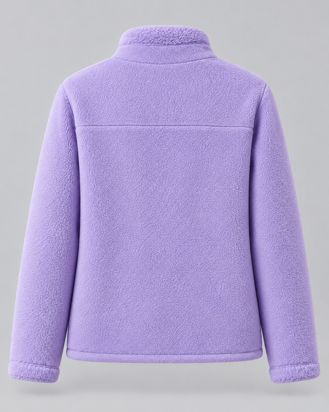 Women's Fleece Zip Jacket - Stand Collar Regular Fit with Pockets